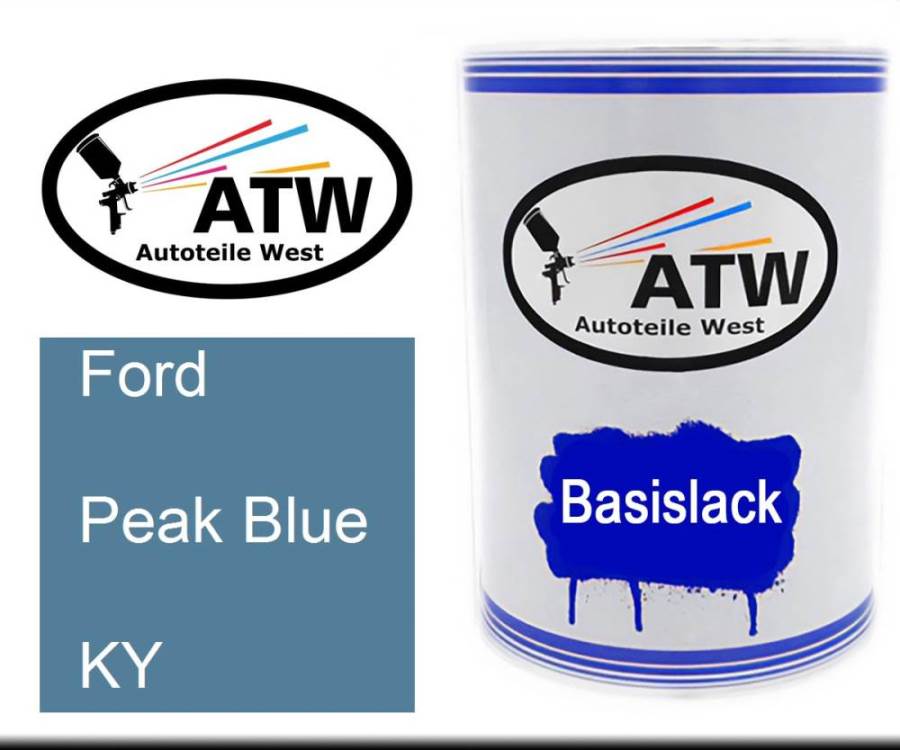 Ford, Peak Blue, KY: 500ml Lackdose, von ATW Autoteile West.